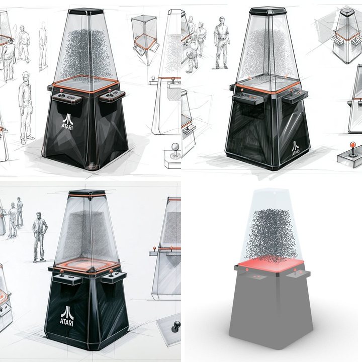 Arcade, atari concept concept: sketches