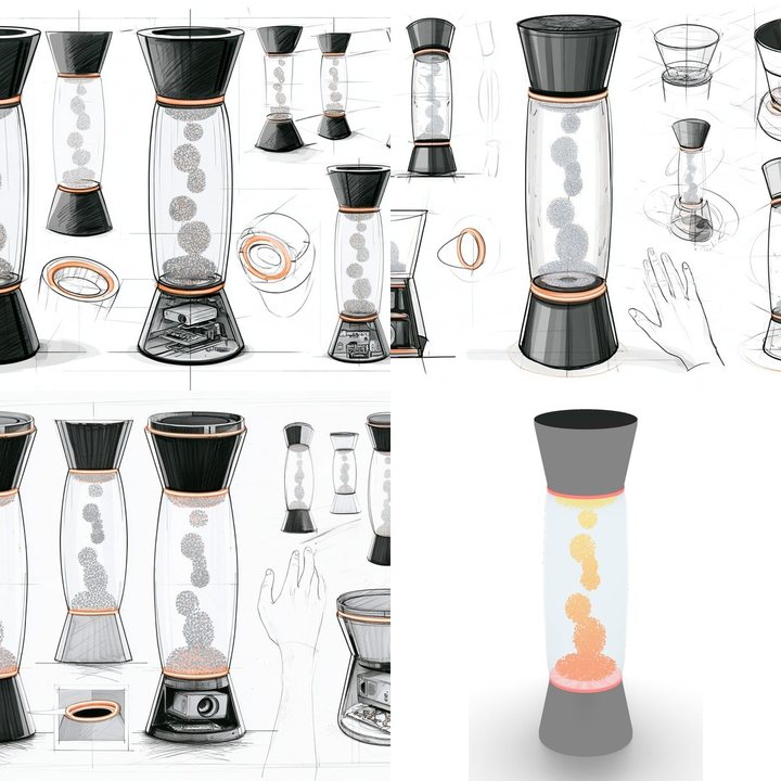 Mirror, lava lamp concept: sketches