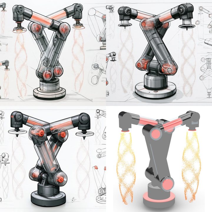 Twin, robot arm concept: sketches
