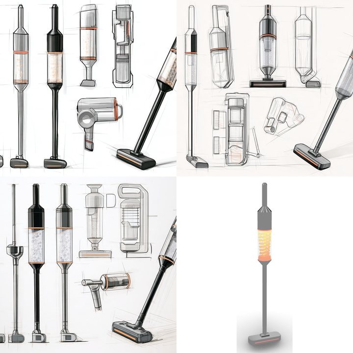 Axis, vacuum cleaner concept: sketches