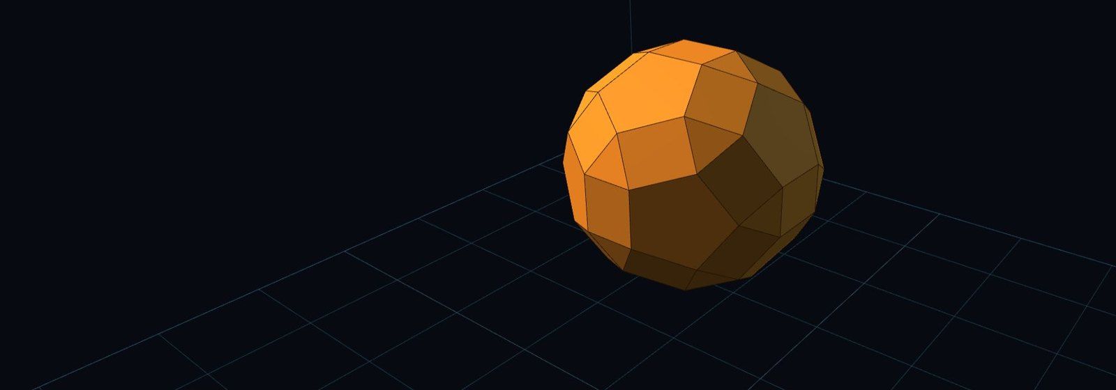 A remeshed sphere in TopMod 3D
