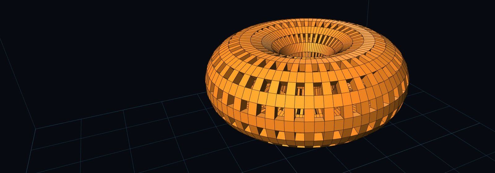A woven torus built in TopMod 3D